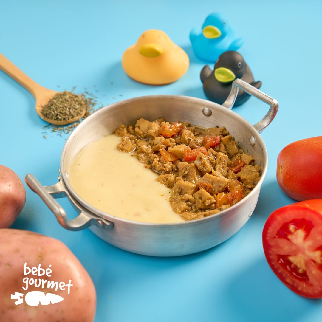 Seitan com Tomate, Tomilho e Puré de Batata (12+)