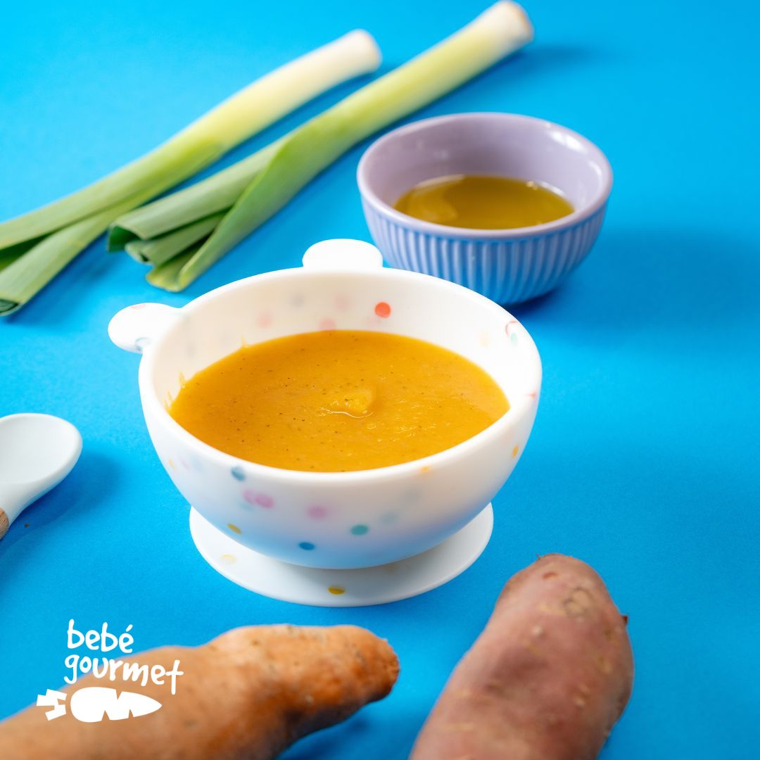 Sopa de Alho-francês e Batata-doce (6+)