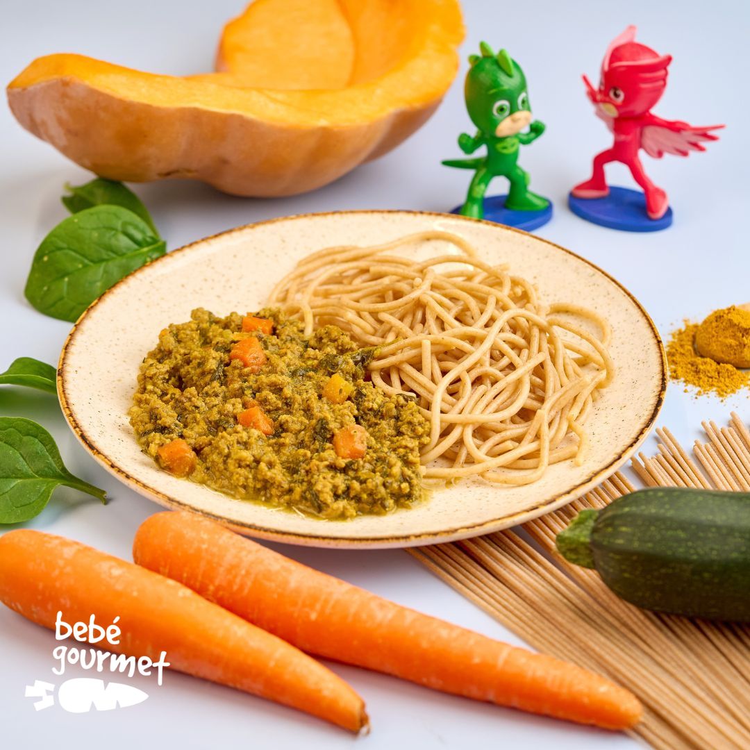 Caril de Vitela com Esparguete Integral (12+)